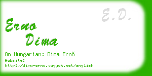 erno dima business card